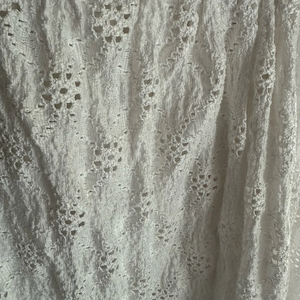 Anthropologie White Puff Sleeve Square Neck Dress - Picture 2 of 4